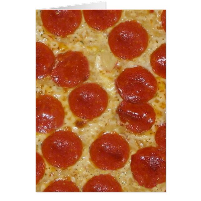 Cartão pizza grande de pepperoni (Frente)