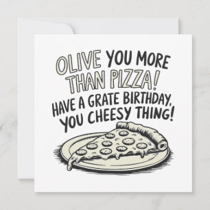 Cartão Pizza Happy Birthday