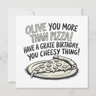 Cartão Pizza Happy Birthday