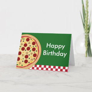 Cartão Pizza Happy Birthday Party