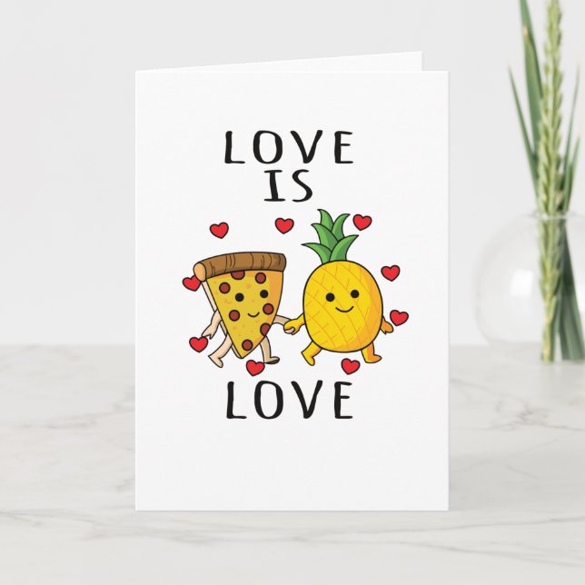 Cartão Pizza Hawaii Pineapple Pizza Comida (Frente)