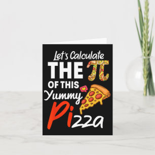 Cartão Pizza Nacional Pi Day Pun Engraçado Professor De M