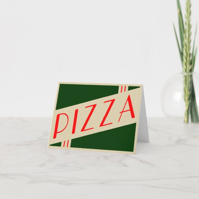 Cartão pizza retro (Frente)