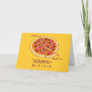 Cartão Pizza Volume Fórmula Matemática = Pi*z*z*a