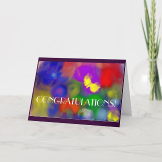 Cartão Placa Abstrato parabéns de