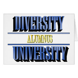 Cartão Placa Alumnus da Universidade de Diversidade