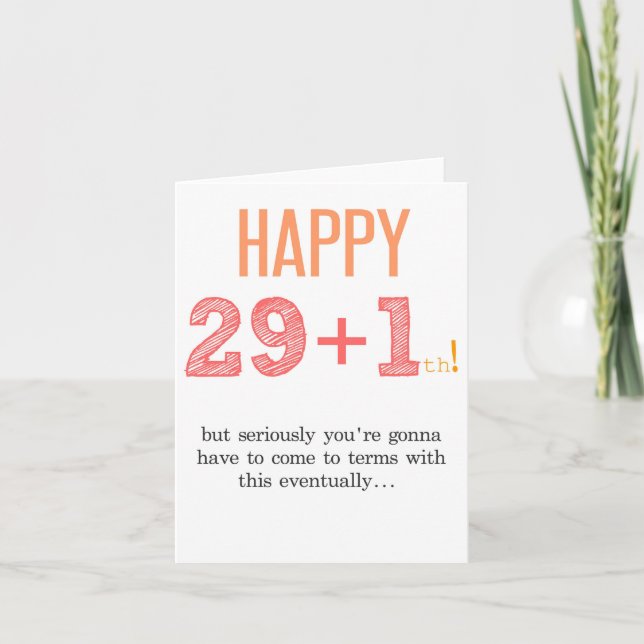 Cartão placa aniversário de 30 anos suja trinta (Frente)