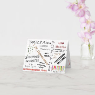 Cartão Placa aniversário de 40 anos alternativo