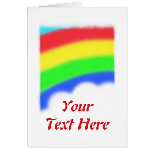 Cartão Placa arco-íris (Frente)