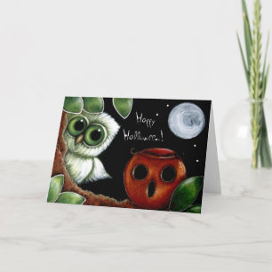 Cartão Placa BASKET BABY OWL & OWL PUMPKIN