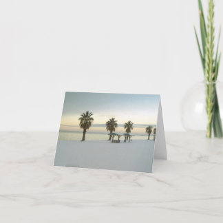 Cartão Placa Bayfront coberta por neve