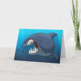 Cartão Placa branca de Shark do excelente (Dentro do Vazi