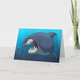Cartão Placa branca de Shark do excelente (Dentro do Vazi