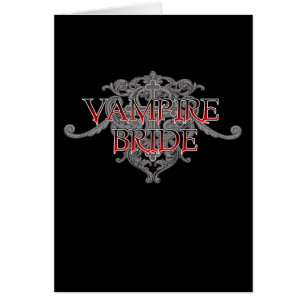 Cartão Placa Bride Vampiro