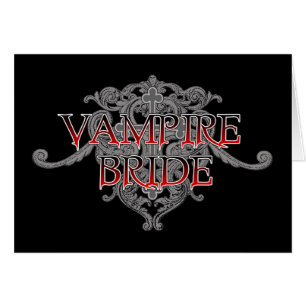 Cartão Placa Bride Vampiro