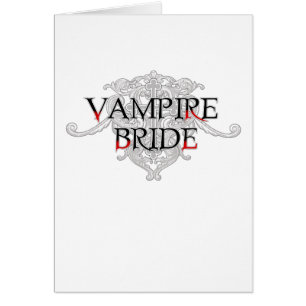 Cartão Placa Bride Vampiro