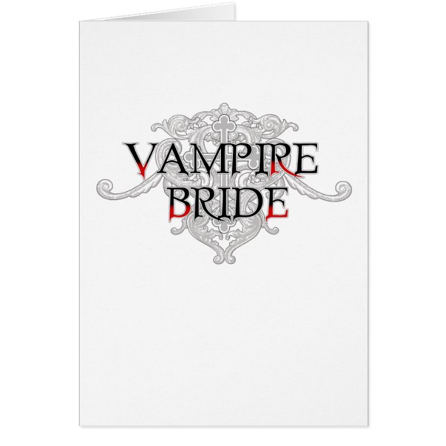 Cartão Placa Bride Vampiro (Frente)