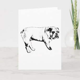Cartão Placa Bulldog Lateral