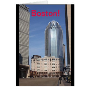 Cartão Placa Cityscape de Boston
