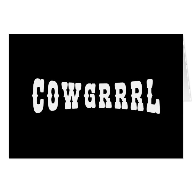 CARTÃO PLACA COWGRRRL (Frente Horizontal)