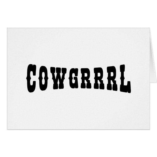 CARTÃO PLACA COWGRRRL (Frente Horizontal)