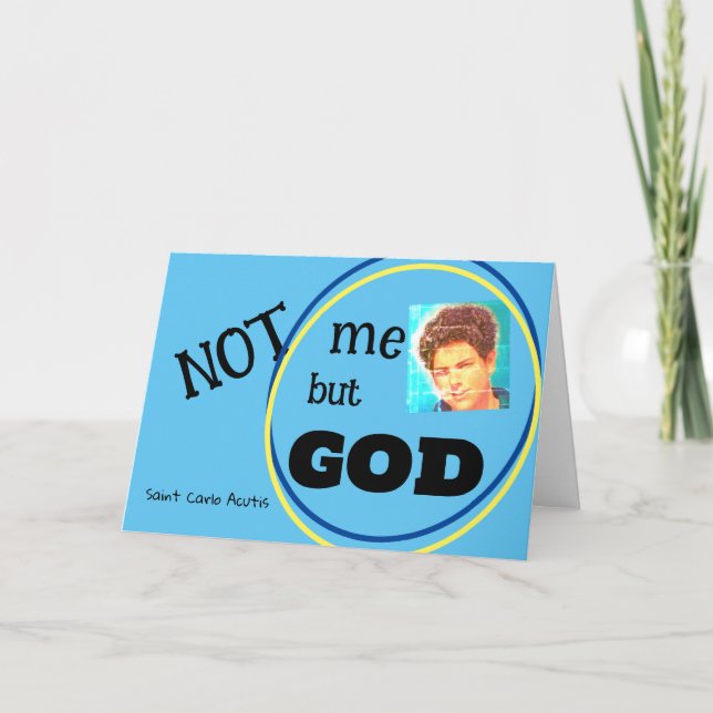Cartão Placa de Acutis santo (Frente)
