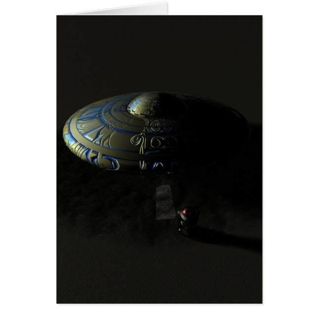 Cartão Placa de alienígena (Frente)