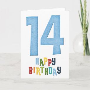 Cartão Placa de aniversário 14 Happy Design 2