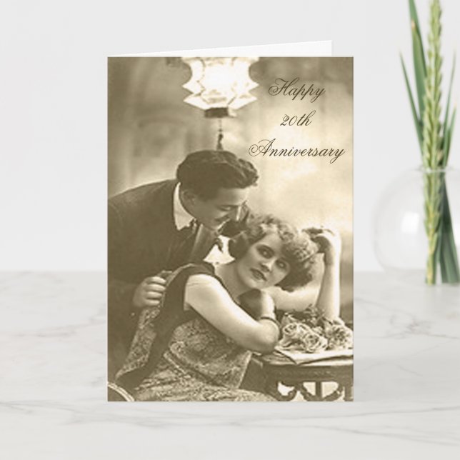 Cartão Placa de Aniversário 20 (Frente)