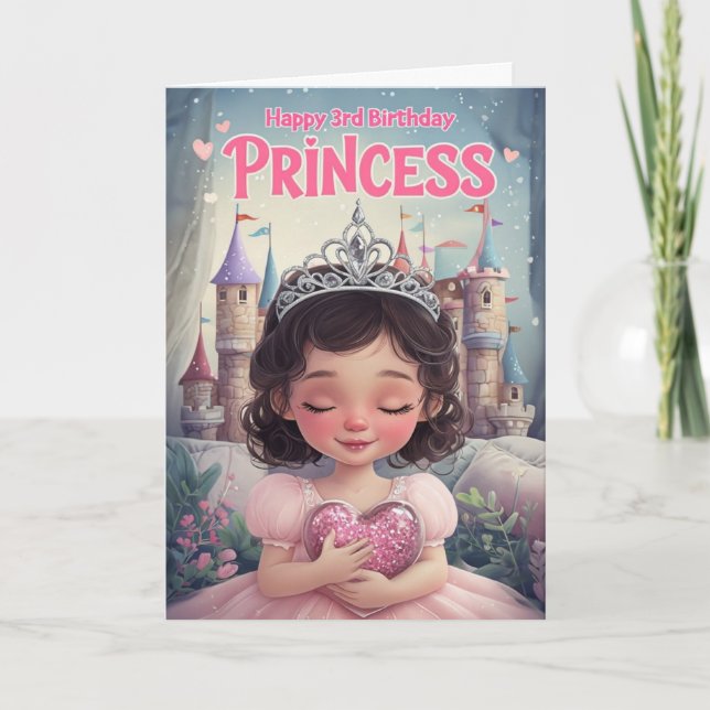 Cartão Placa de aniversário de 3 anos Feliz (Frente)