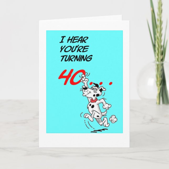 Cartão Placa de aniversário de 40 anos Belvedere (Frente)