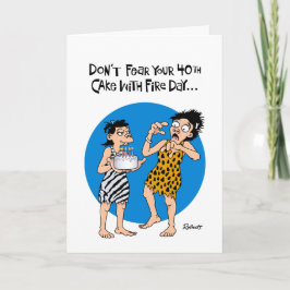 Cartão Placa de aniversário de 40 anos de tranquilidade