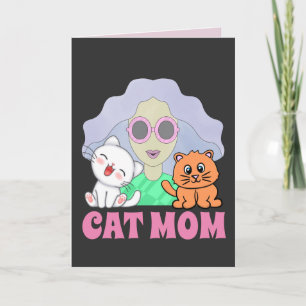 CARTÃO PLACA DE ANIVERSÁRIO DE ARTE MOM-CAT ADEQUADA A EN