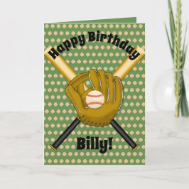 Cartão Placa de aniversário de beisebol