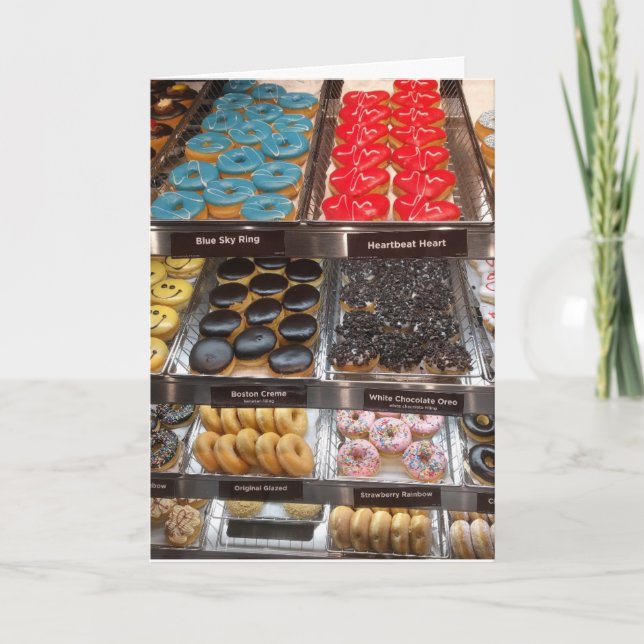 Cartão PLACA DE ANIVERSÁRIO DE COMPRA DE rosquinha (Frente)