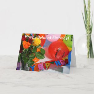 Cartão Placa de aniversário de lapso de memória atrasada