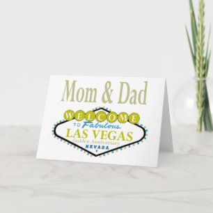 Cartão Placa de Aniversário de Las Vegas