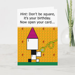 Cartão Placa de Aniversário de Quebra-cabeça de Palavra C
