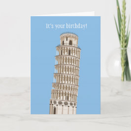 Cartão Placa de Aniversário de Torre de Destino