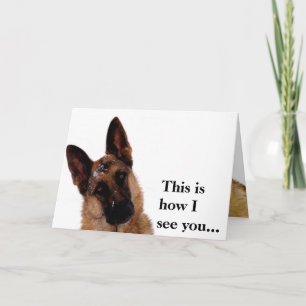 Cartão Placa de aniversário do german shepherd para Pai