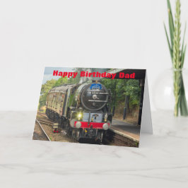 Cartão Placa de Aniversário do Motor a Vapor para Pai