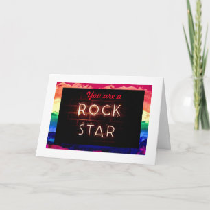 Cartão Placa de aniversário do Rainbow Pride de 5" x 7"