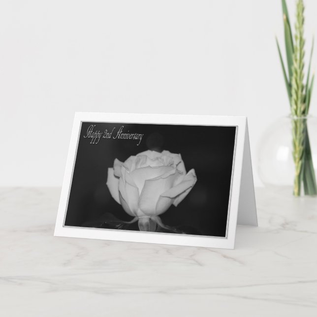 Cartão Placa de aniversário do segundo (Frente)