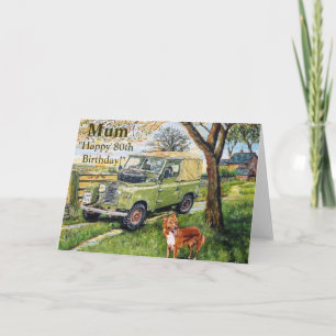 Cartão Placa de Aniversário Feliz 80 para Mãe