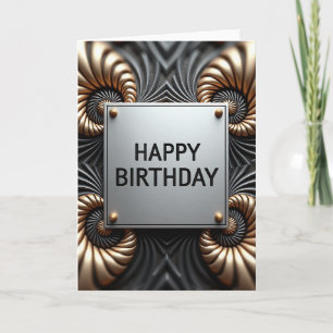 Cartão Placa de Aniversário Opulenta