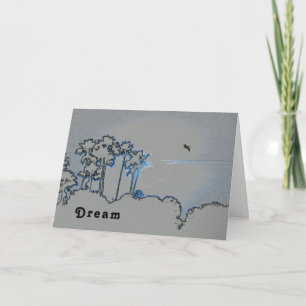 Cartão Placa de aposentadoria digital Sunset em azul