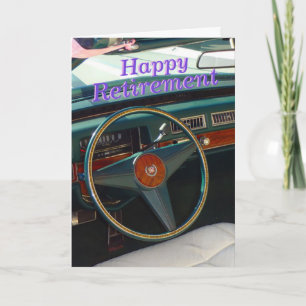 Cartão Placa de aposentadoria do cadillac
