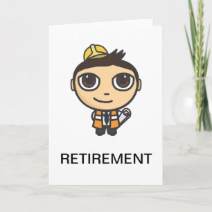 Cartão Placa de aposentadoria do Personagem de desenho an