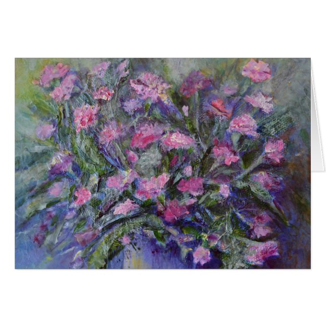 Cartão Placa de Arte Floral (Frente horizontal)