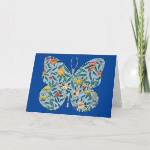 Cartão Placa de Arte Floral Butterfly Vintage Série 13